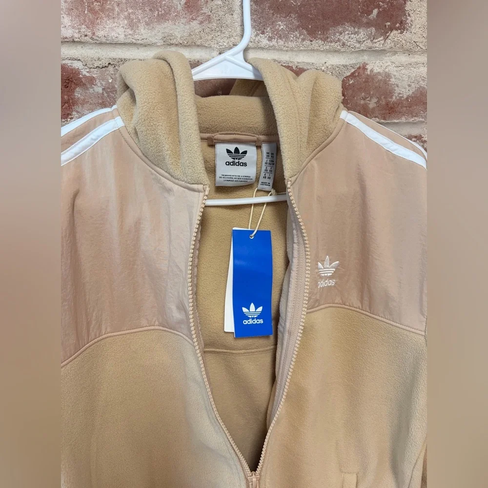 Adidas Men's three stripe teddy fleece hoodie size xs